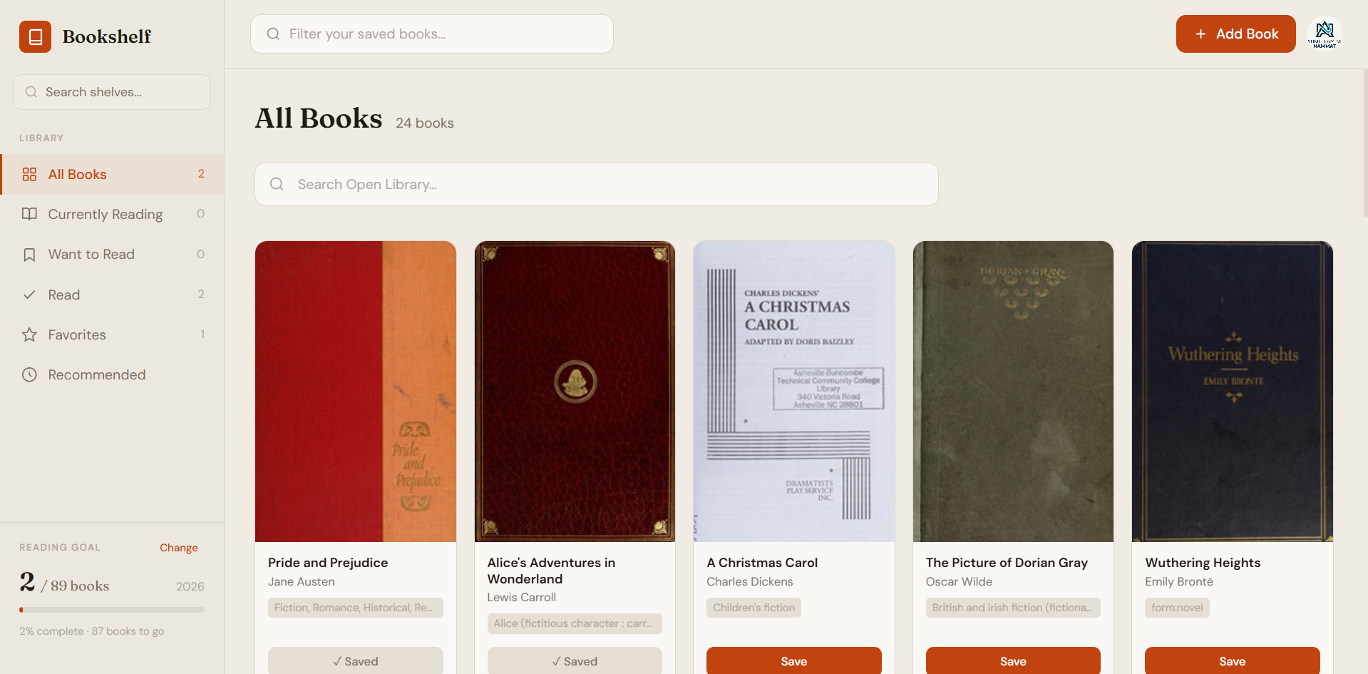 Bookshelf App